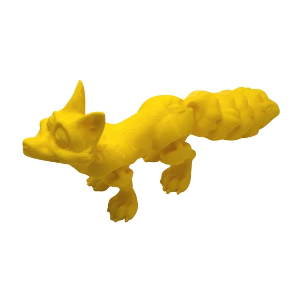 3D Hareketli Tilki Oyuncak - Sarı - Resim 4
