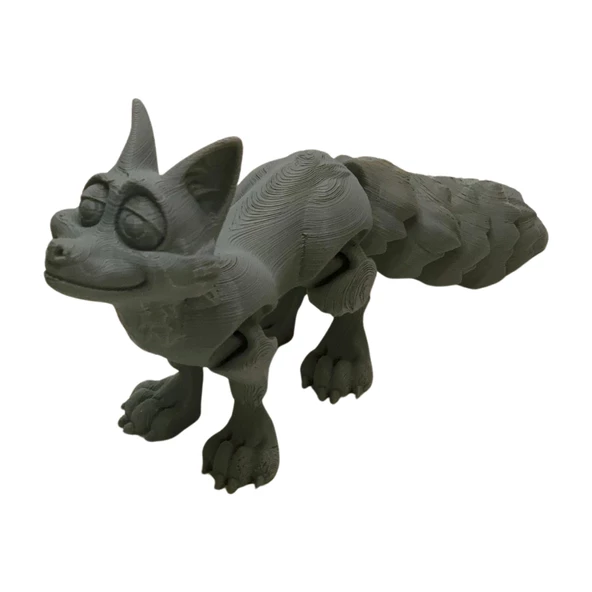3D Hareketli Tilki Oyuncak - Gri ürün görseli 1
