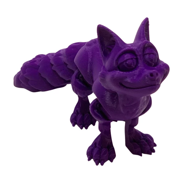 3D Hareketli Tilki Oyuncak - Mor - 6