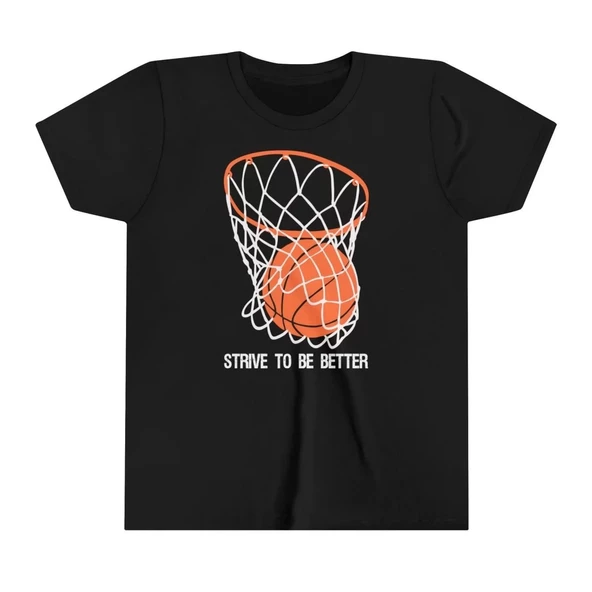 Çocuk Unisex Baskılı T-Shirt - Siyah