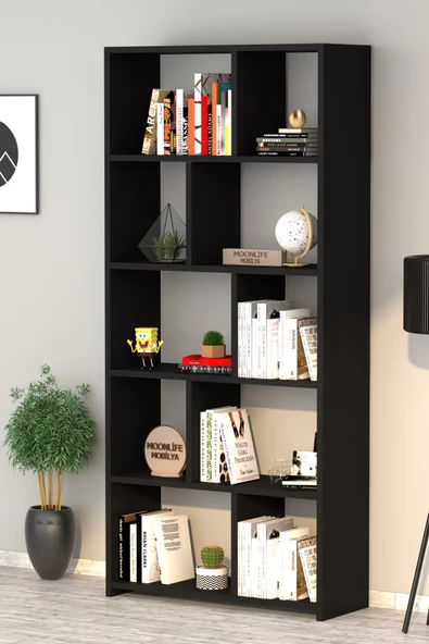 Moonlife London Kitaplık Siyah - Resim 2