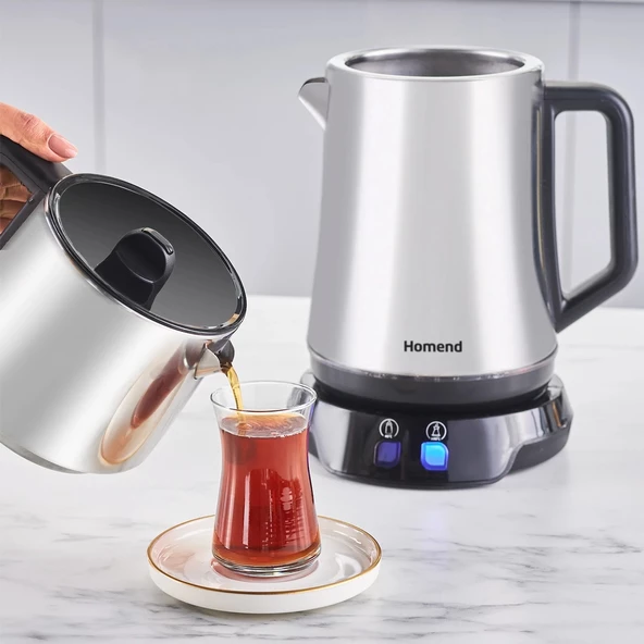 Homend Royaltea Elegant 1776H Parlak Inox Çay Makinesi - 2