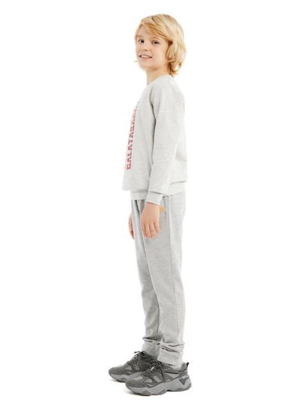 Galatasaray Orijinal Galatasaray Baskılı Gri Çocuk Sweat Hediyelik Ahşap Kutulu - 4