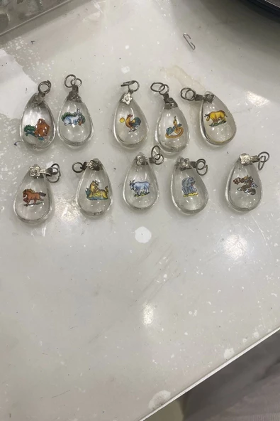 Doğal Taş Bileklik Hand Made El İşi Feng Shui Ejderha Yılı Koruyucu Hayvan Horoz Ve Ejderha Objeli Ve Doğal Turkuaz Taşl - 5