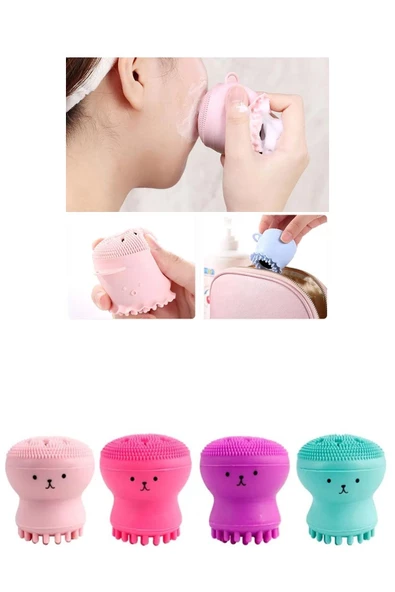 Mini Surat Peeling Siyah Nokta Ölü Cilt Gözenek El Yüz Temizleme Silikon Yüz Temizleme Fırçası - 2