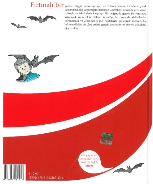 Yalancı Yarasa Türkçe Resimli Çocuk Kitabı Büyük Boy (Ciltli) - Engin Korelli - Resim 2