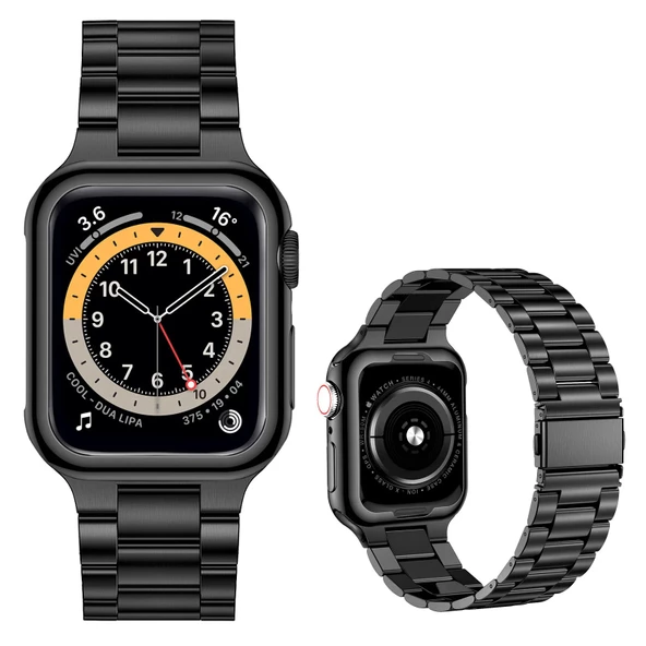 Cda Store Apple Watc 42-44-45-49 mm Uyumlu Metal Kordon Kolaylıkla her ölçüye uygun ayarlanabilir - 2