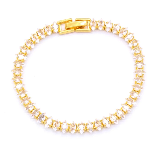 Su Yolu Bileklik Çelik Altın Kaplama BLK-439 - Resim 2