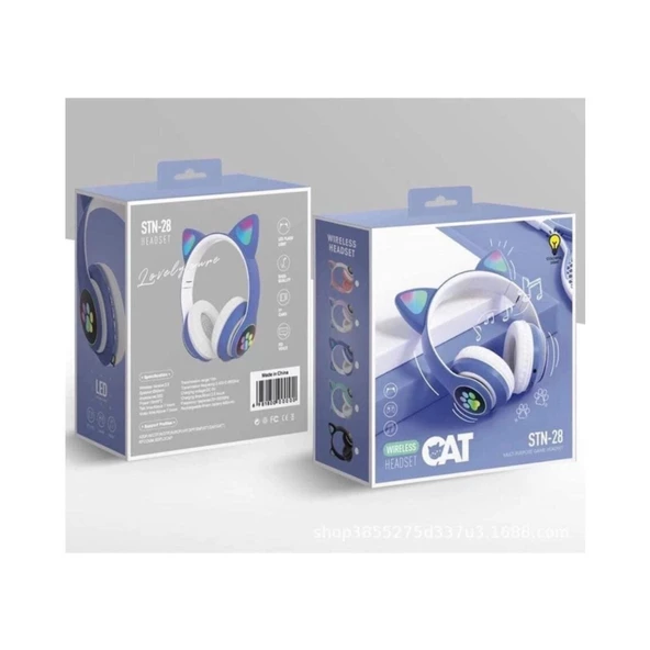 HZL Kedi Kulaklıklı TWS Kulak Üstü Kulaklık Apple Android Uyumlu 5.3 Bluetooth Kulaklık - 3