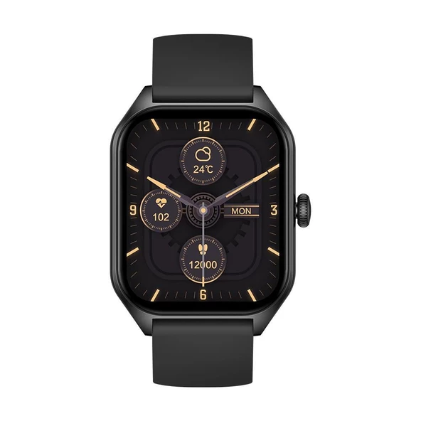 Akıllı Saat Classic Black 42mm - Çoklu Fonksiyonlu Kare Tasarım - Resim 5