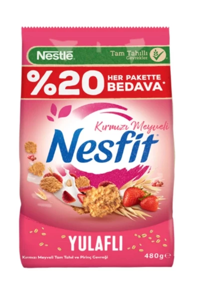 Nesfit Kırmızı Meyveli Gevrek %20 Bedava 400G