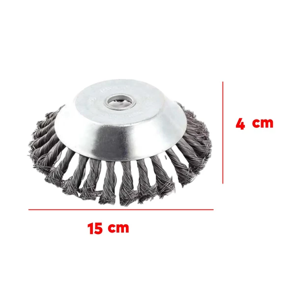 Kaldırım Temizleme Aparatı Yol Taş Duvar Beton Çıkmış Ot Süpürme Metal Motorlu Tırpan Misinası 6" - 3