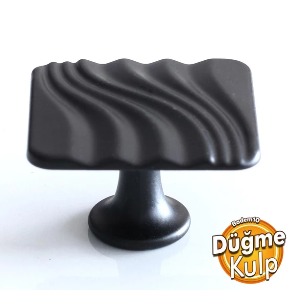 Kare Dalga Düğme Mat Siyah Kulp Mobilya Mutfak Dolabı Çekmece Dolap Kulpları Kapak Kulpu Kulb Metal