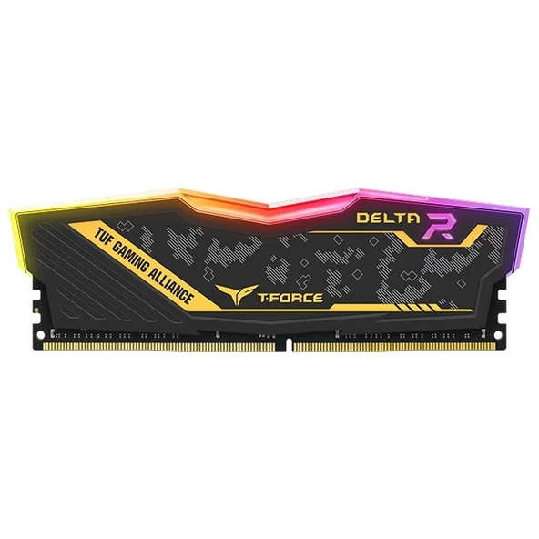 Team T-Force Delta RGB TUF Yellow 16 GB (2X8) 3200 MHz DDR4 CL16 TF9D416G3200HC16FDC01 Ram - 3