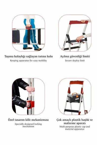 Devecioğlu Noax 3+1 Basamaklı Merdiven - 2