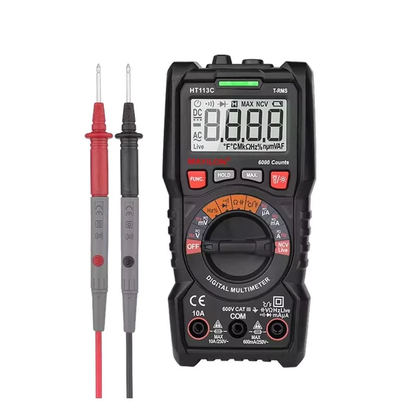 Mayilon HT113C Dijital Profesyonel Multimetre Ekran Aydınlatmalı Auto Range 600V 10A AC DC - 2