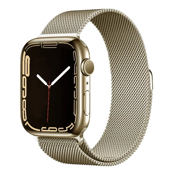 Gpack Apple Watch 4 5 42mm Kordon Hasır Metal Örgülü Ayarlanabilir BAND01 - 4