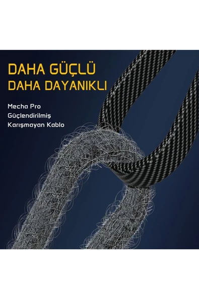 wekome Wdc-189 Mecha 2 In 1 Type-c / Type-c To Lightning 65w 20w Hızlı Şarj Data Kablo 1 Metre Sarı - 5