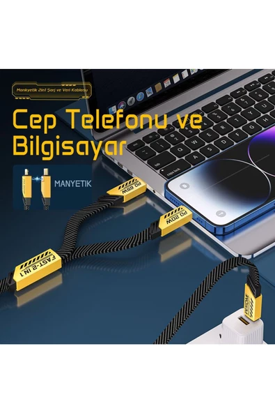 wekome Wdc-189 2 In 1 Type-c / Type-c To Lightning 65w 20w Hızlı Şarj Data Kablo 1 Metre