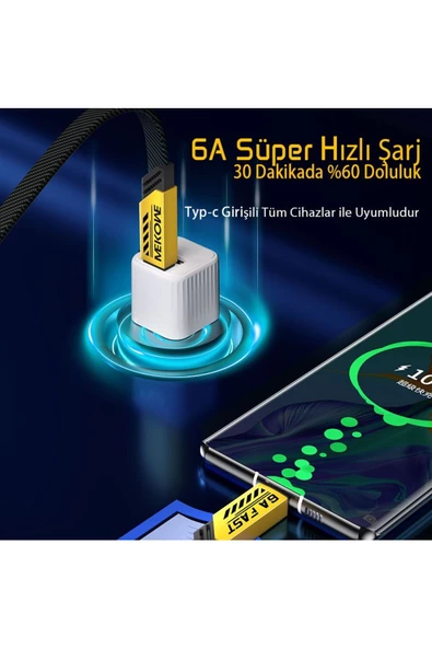 wekome Wdc-189 2 In 1 Type-c / Type-c To Lightning 65w 20w Hızlı Şarj Data Kablo 1 Metre - 3