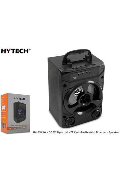 Hytech Hy-s18 3w - Dc 5v Siyah Usb +tf Kart+fm Destekli Bluetooth Speaker