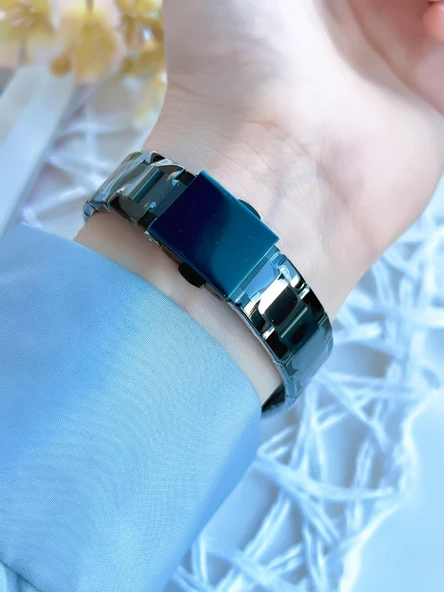 Ferro Çelik Kordonlu Siyah/Rose Kararmaz Renk Atmaz 3 Atm Özel Tasarım Kadın Kol Saati BF1928AWT - Resim 3