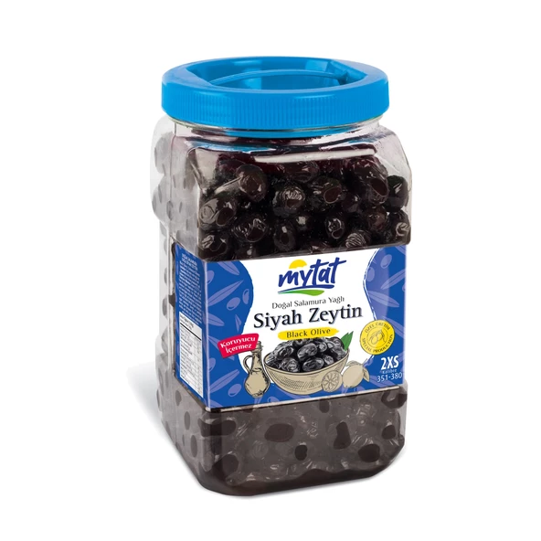Mytat Doğal Gemlik Hususi Siyah Zeytin 1400 gr (351-380) 2XS - 2