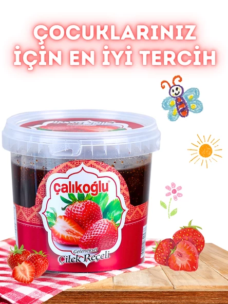 Çalıkoğlu Geleneksel Çilek Reçeli 1500 gr (Kova) - 2
