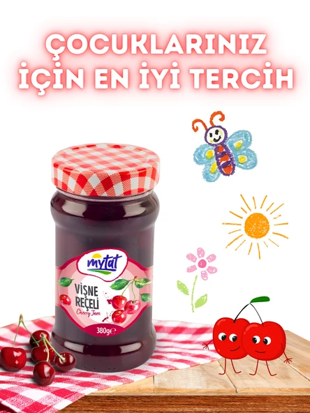 Mytat Geleneksel Vişne Reçeli 380 gr (Cam Kavanoz) - 2