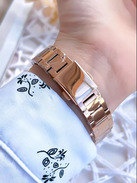 Ferro Rose Gold Renk 3 Atm Suya Dayanıklı Çelik Kordon Özel Tasarım Kadın Kol Saati BF21129AWT-C - Resim 3