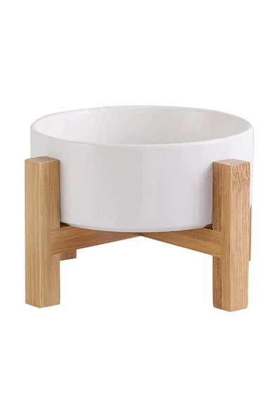 MAtGo Pati Çam Ağacı Kedi Köpek Beslenme Mama ve Su Kabı Seramik Kaseli 500Ml Hacim Kaymaz Devrilmez 1 Ad. - Resim 2