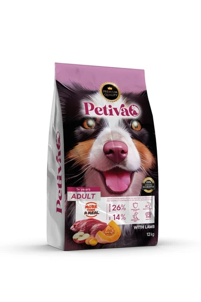 Petiva Yetişkin Kuzulu Köpek Maması 12 Kg