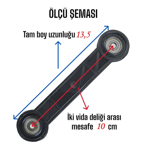 2 Adet Beşik Sallama Aparatı Siyah 10 Cm - Resim 3