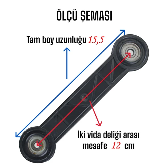 2 Adet Beşik Sallama Aparatı Siyah 12 Cm - Resim 3