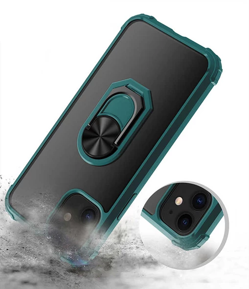 Apple iPhone 11 Kenarları Renkli Anti Şok Şeffaf Kılıf - Resim 7