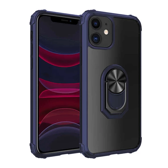 Apple iPhone 11 Kenarları Renkli Anti Şok Şeffaf Kılıf ürün görseli 1