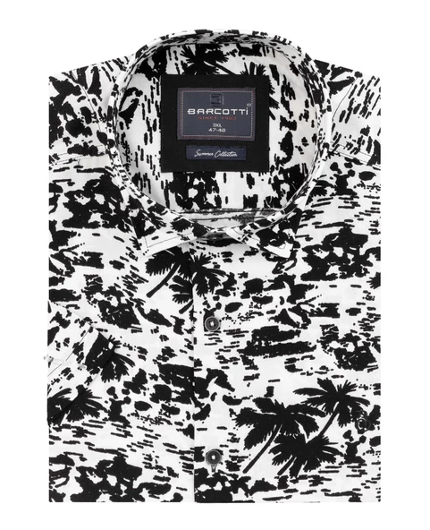 Erkek Büyük Beden 118-191 Kilo Arası İçin Uygun Kısa Kollu Cepsiz Viscon Gömlek - 2