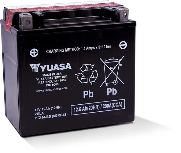 YUASA YTX14-BS(CP) AKÜ 12V 12AH 200A