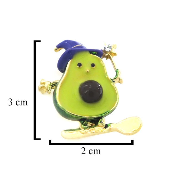 . Altın Kaplama Avakoda Model Broş BR-104 - 3