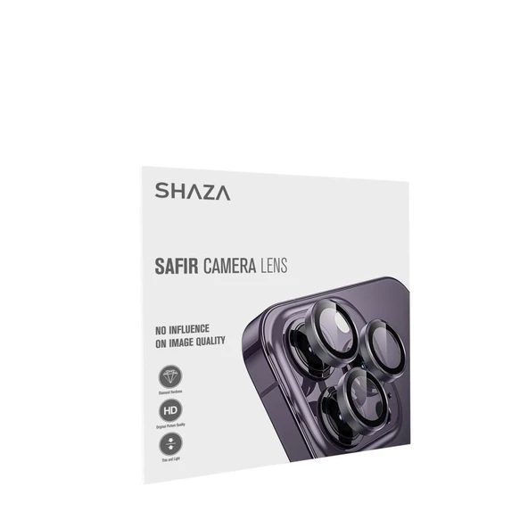 Shaza Iphone 15/15 Plus İle Uyumlu Darbeye Dayanıklı Mekanizmalı Safir Kamera Lens Koruyucu Mavi - 2