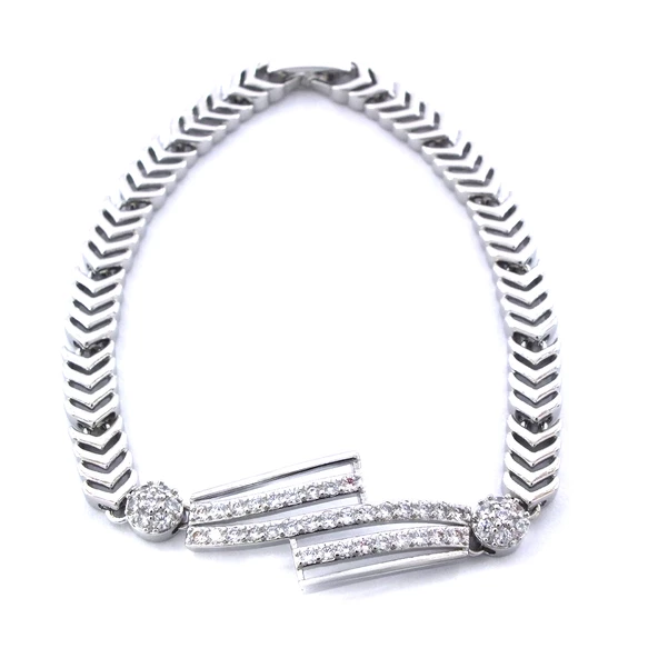 316L Çelik Zirkon Taşlı Kadın Bileklik  BLK-1033 - Resim 2