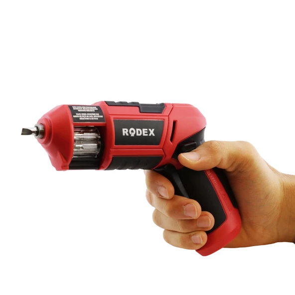 Rodex RDX331 Akülü Otomatik Değiştirilebilir Uçlu Vidalama Şarjlı Tornavida Yıldız Düz Uç Hediyeli - 4