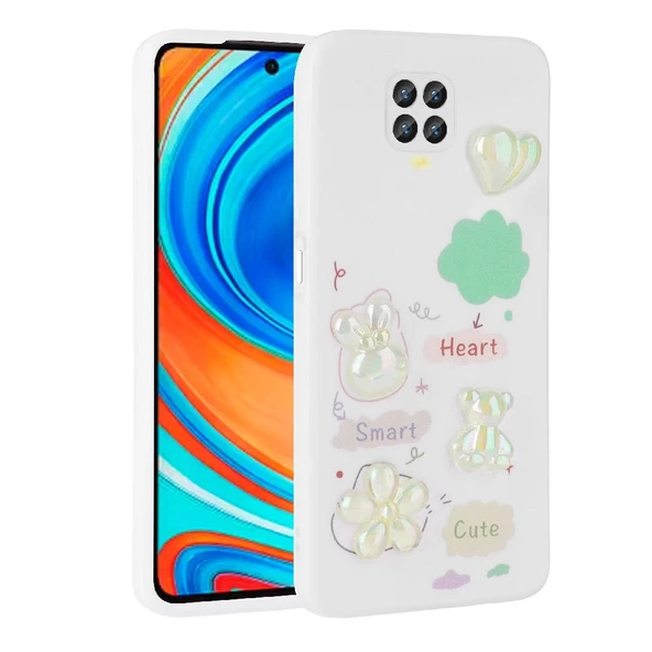 Xiaomi Redmi Note 9 Pro Uyumlu  Uyumlu KılıfKabartma Figürlü Parlak Toys Silikon Kapak