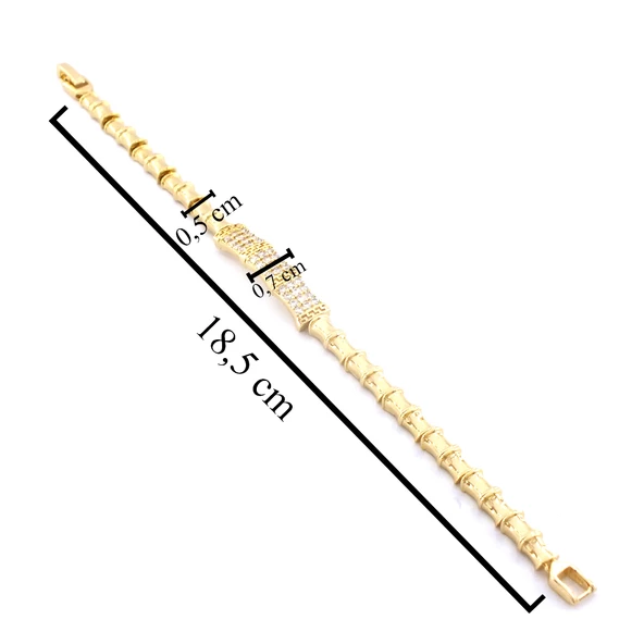 Altın Kaplama Zirkon Taşlı Kadın Bileklik BLK-1037 - Resim 4