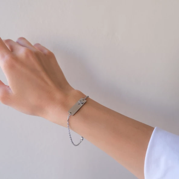 316L Çelik Yıldız Model Bileklik BLK-1020 - Resim 3