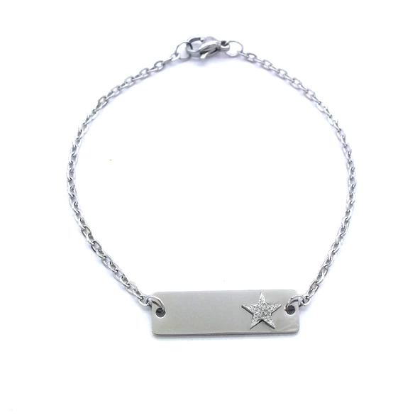 316L Çelik Yıldız Model Bileklik BLK-1020 - Resim 2