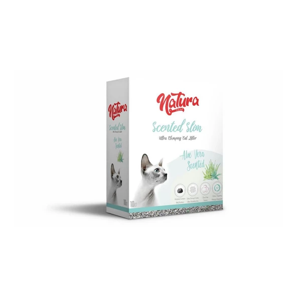 NATURA Scented Slim Aloe vera Özlü Bentonit Kedi Kumu 10 lt