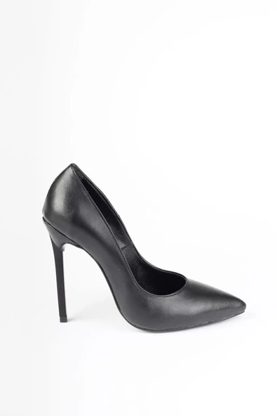 Siyah Renk Yüksek Topuklu Stiletto - Lapita - Resim 2