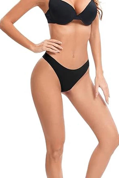5li Kadın Tanga İz Yapmaz Lazer Kesim String Ağ Dikişsiz - 6