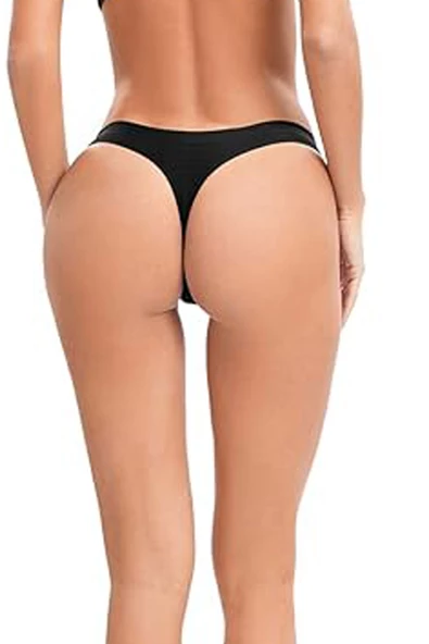 5li Kadın Tanga İz Yapmaz Lazer Kesim String Ağ Dikişsiz - 5